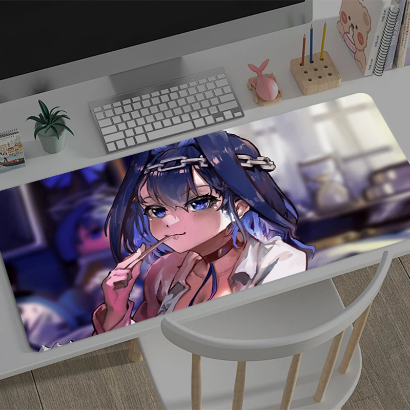 

Gaming Mouse Pad Hololive Ouro Kronii Office Carpet Mouse Mats Gamer Desk Accessories Computer Table Pads PC Anime game Mousepad
