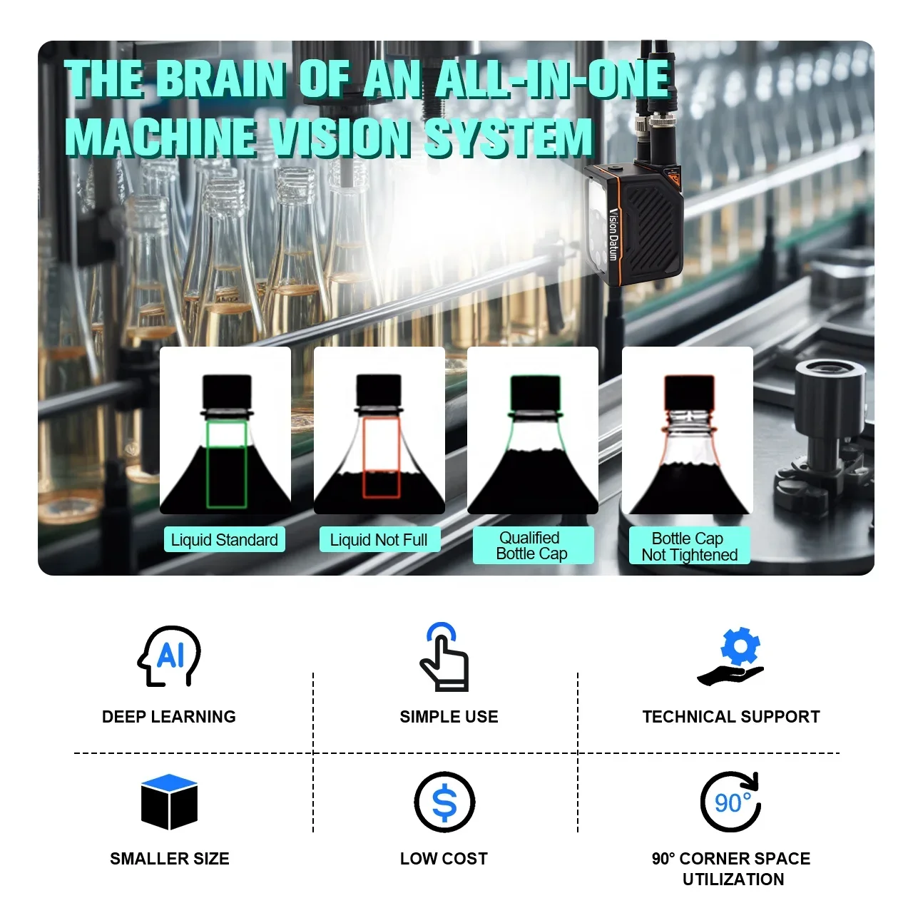 

2026 Deep Learning 5MP 30fps 60fps All In One Intelligent Industrial OCR Inspection Smart Camera For Machine Vision Solution