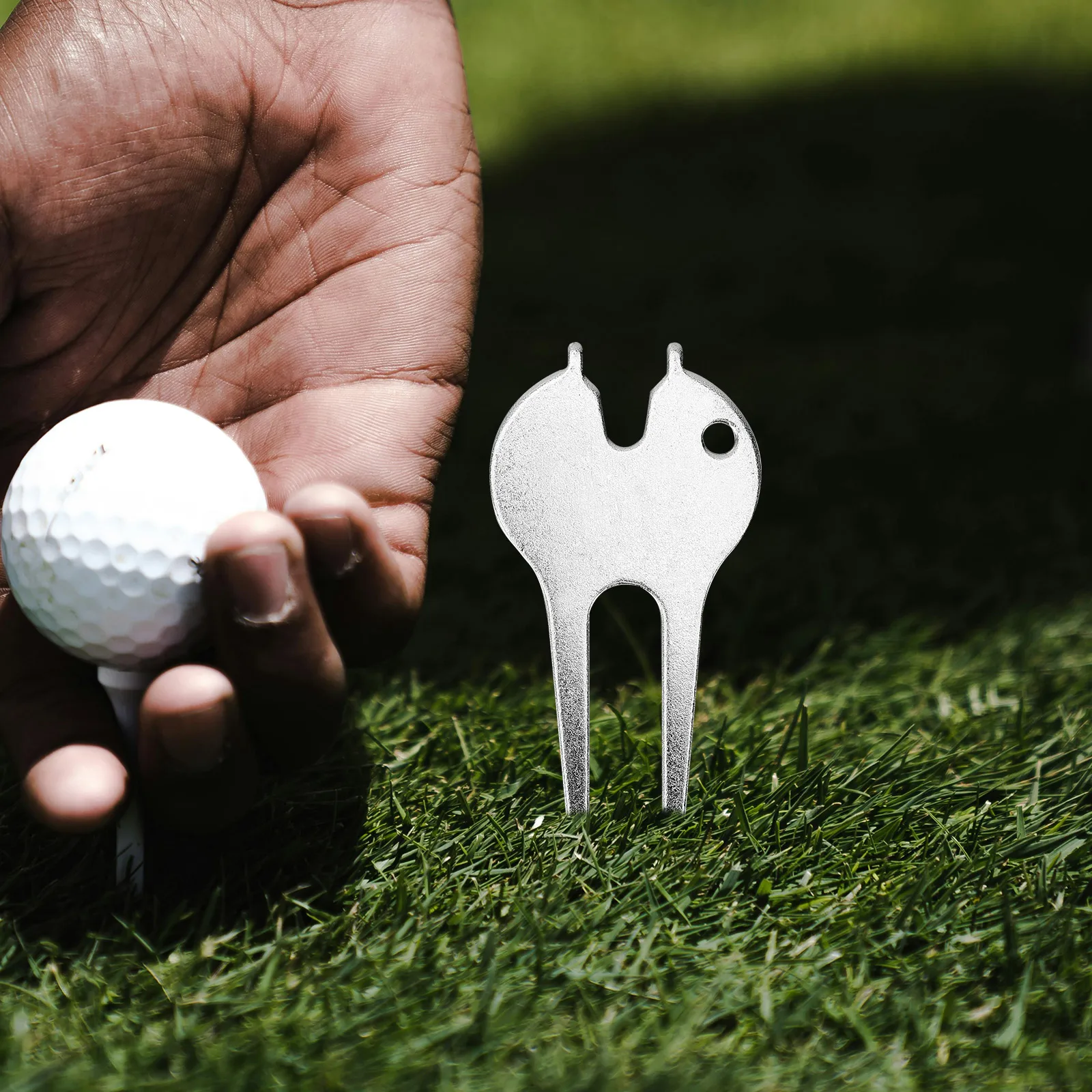 

5pcs Golf Divot Repair Tool Metal Green Fork Grass Fixing Ball Tools Golfer Accessory Portable Outdoor Golfing