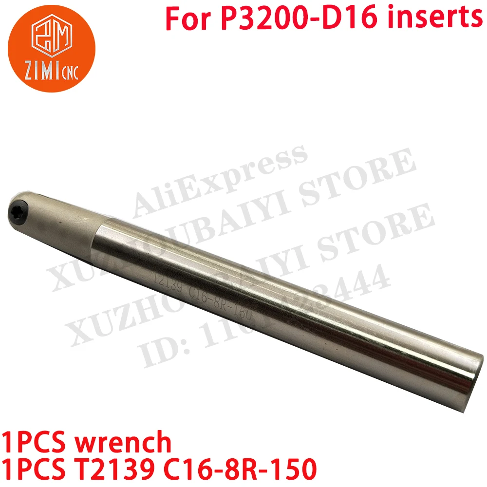 T2139 C16-8R-150 16mm Ball Nose Tool holder milling cutter tool mechanical For P3200-D16 inserts metal lathe CNC tools T2139 8R