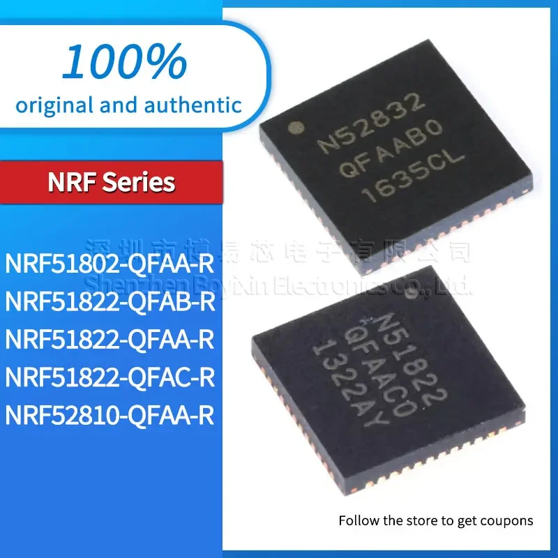 Original genuine NRF52810-QFAA-R NRF51822-QFAC-R NRF51822-QFAA-R NRF51822-QFAB-R NRF51802-QFAA-R QFN-48