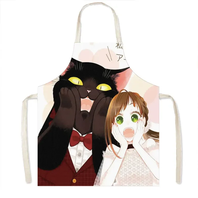 Anime The Masterful Cat Is Depressed Again Today Cooking Aprons Cartoon Pinafore Dekiru Neko Wa Kyou Mo Yuuutsu Kitchen Apron