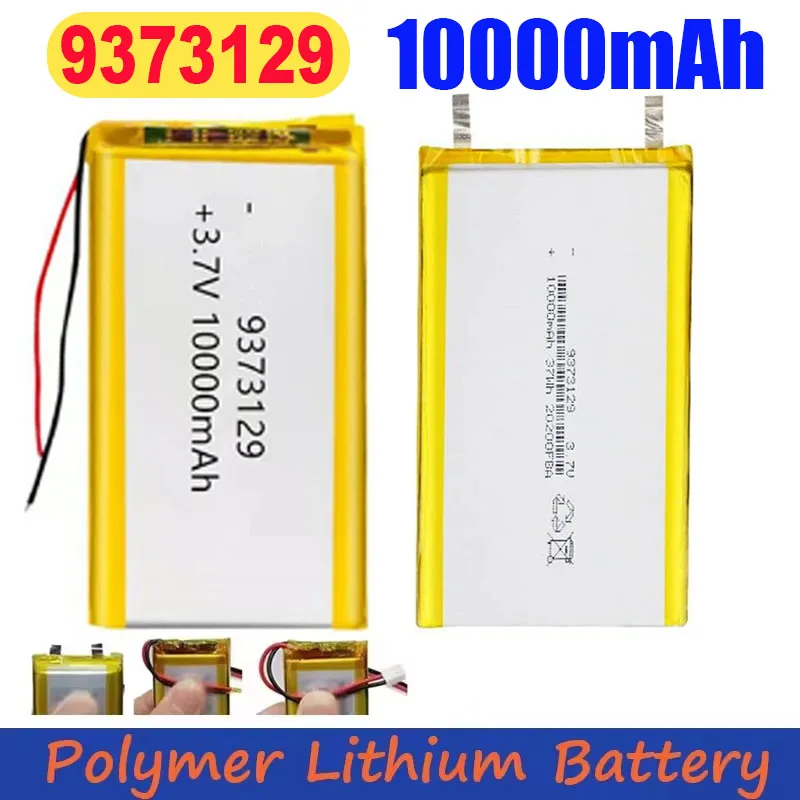 New 3.7V 9373129 10000mAh Soft Package Battery Cell For Power Bank Bluetooth Speakers Tablet DVD 8873129 8870129 DIY Weld