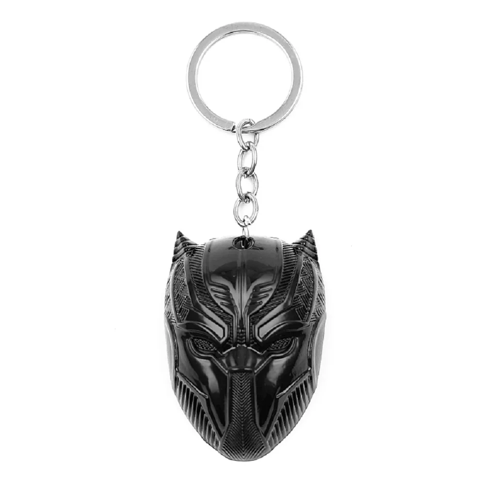 Rächer Superheld Schlüssel bund schwarz Panther Maske Schlüssel ring Mode Schlüssel halter Geschenke für Fans Freund Zubehör Geschenke