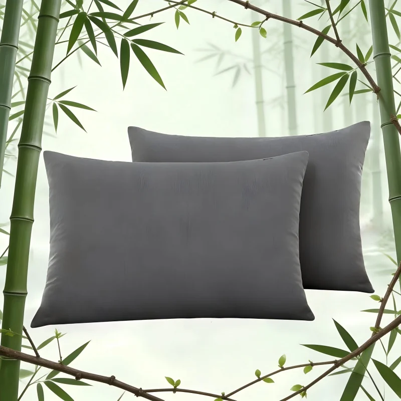 Funda de Almofada de Fibra de Bambu de Alta Qualidade, Capa de Almofada em Cor Sólida, Tamanhos 40x60, 50x75, 50x90
