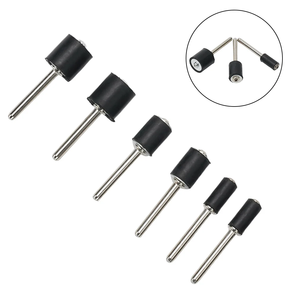 Grinding Wheel Sanding Mandrels Kit Replacement Rubber Home 1/8 Inch Shank 6.35/9.5/12.7mm Circle High Quality