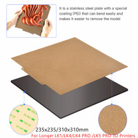 Textured PEI Build Plate 235x235/310x310mm for Longer LK1/LK4/LK4 PRO /LK5 PRO 3D Printer Double Sided Printing Flexible Bed