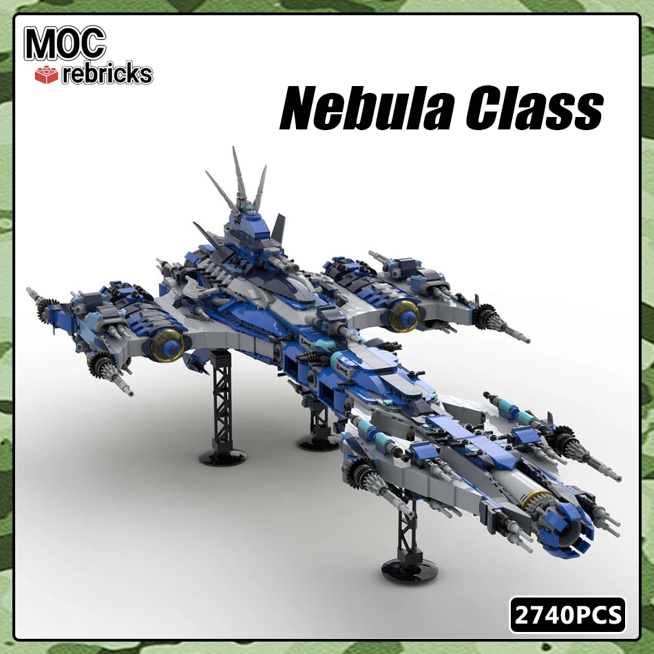 MOC Space War Movie Series Nebula Class Space Battle Carrier Building Block DIY Collection Bricks Sets Boy Toys Christmas Gifts