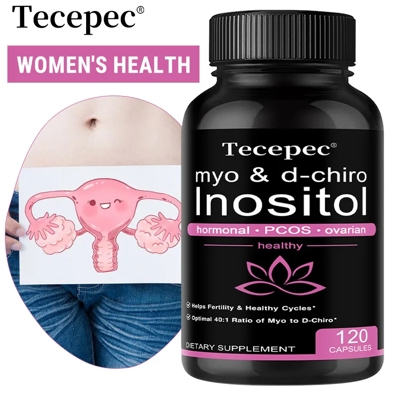 Suplemento Myo Inositol y D-Chiro Inositol 2050 Mg -, Apoya el metabolismo de las grasas, mantiene la función saludable del ovario y del hígado