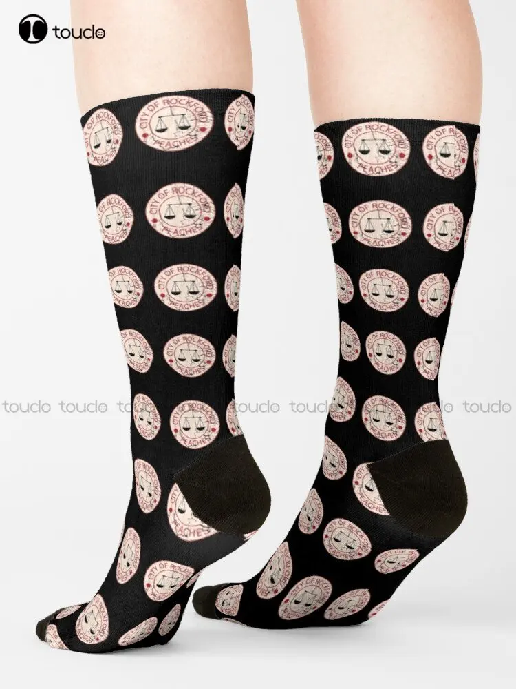 Baseball A League Of Their Own Rockford Peaches Socks Funny Socks For Women Christmas New Year Gift Custom Gift Streetwear Funny