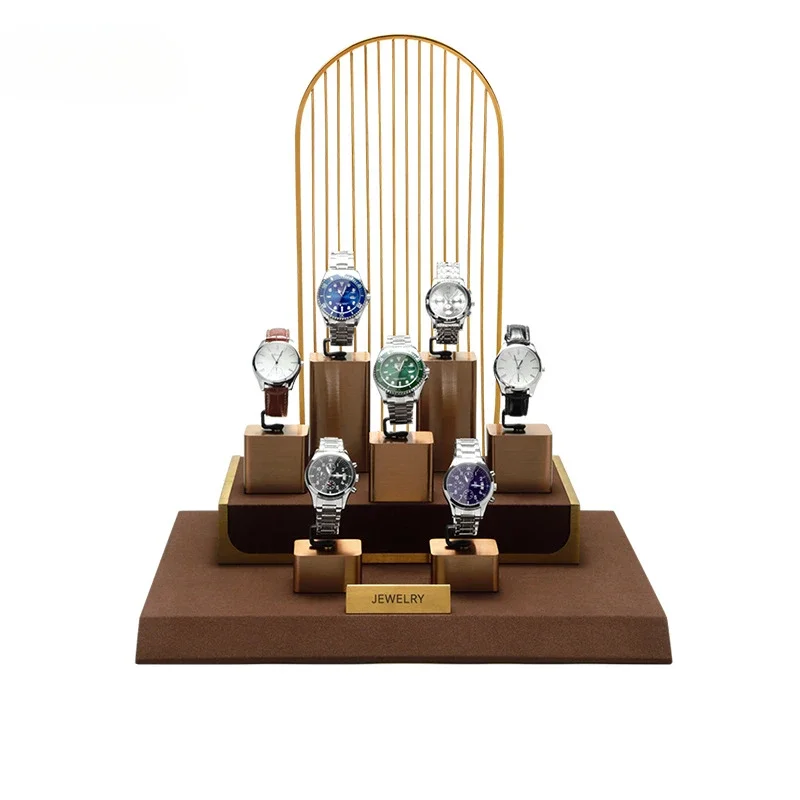 

New watch display props window display stand high-grade metal vertical watch storage rack