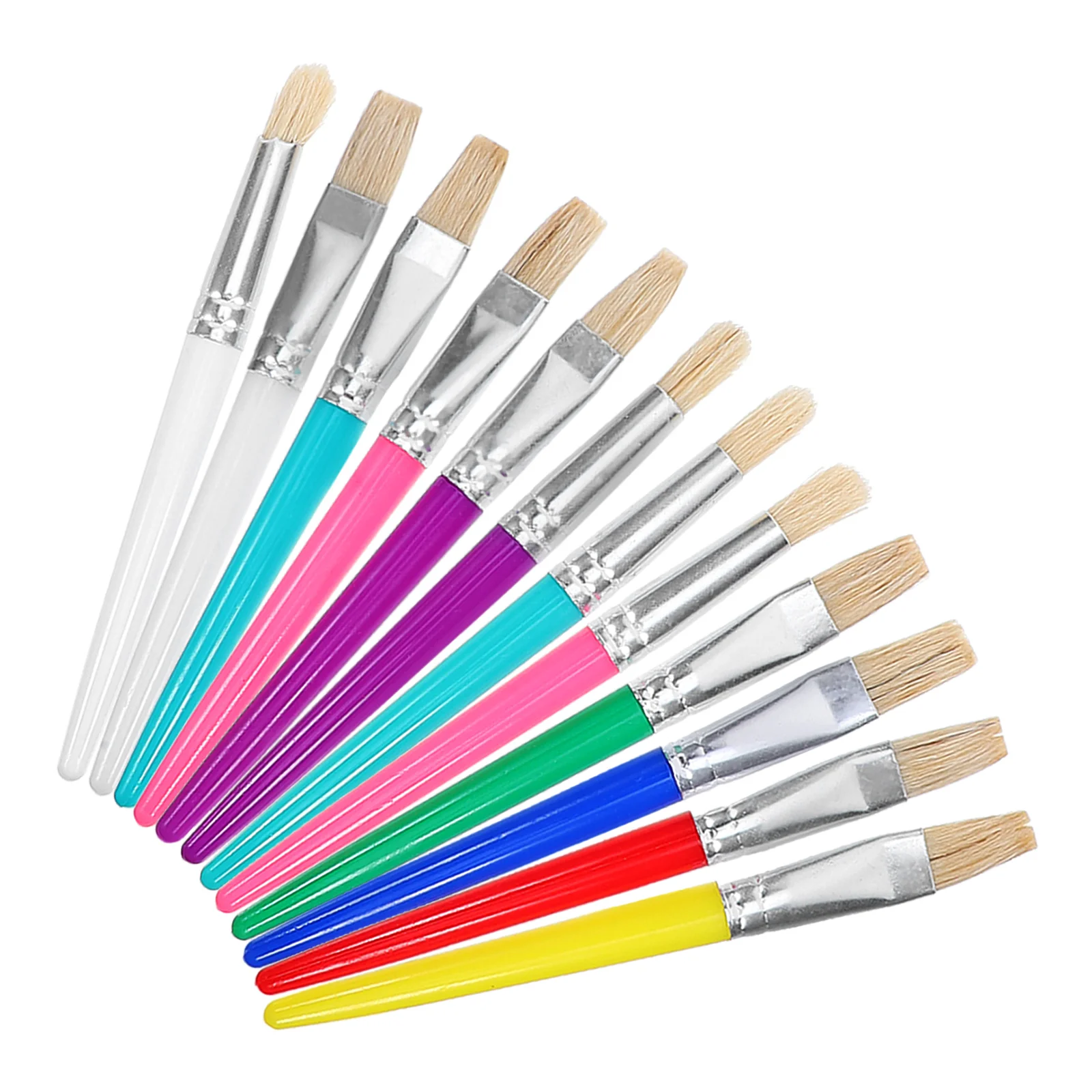 

12pcs Painting Set For Kids Art Brushes Watercolor Oil Acrylic Craft Supplies Classroom Beginner Tools Easy Clean