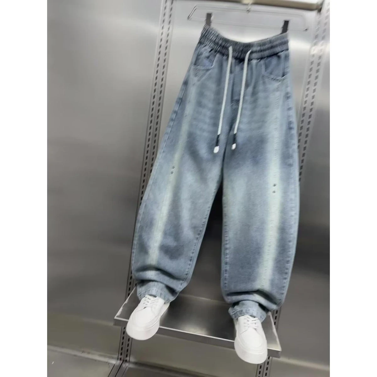 

Американские джинсовые джинсы в стиле ретро, мужские модные брендовые брюки Харлан, весенне-осенние новые зауженные национальные трендовые брюки для папы-морковки