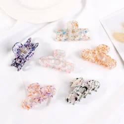 6 Colors Retro Geometric Hollow Circle Crab Claw Clip Korean Fashion Children Girls Hair Clips Hairpin Hair Accessories Headwear