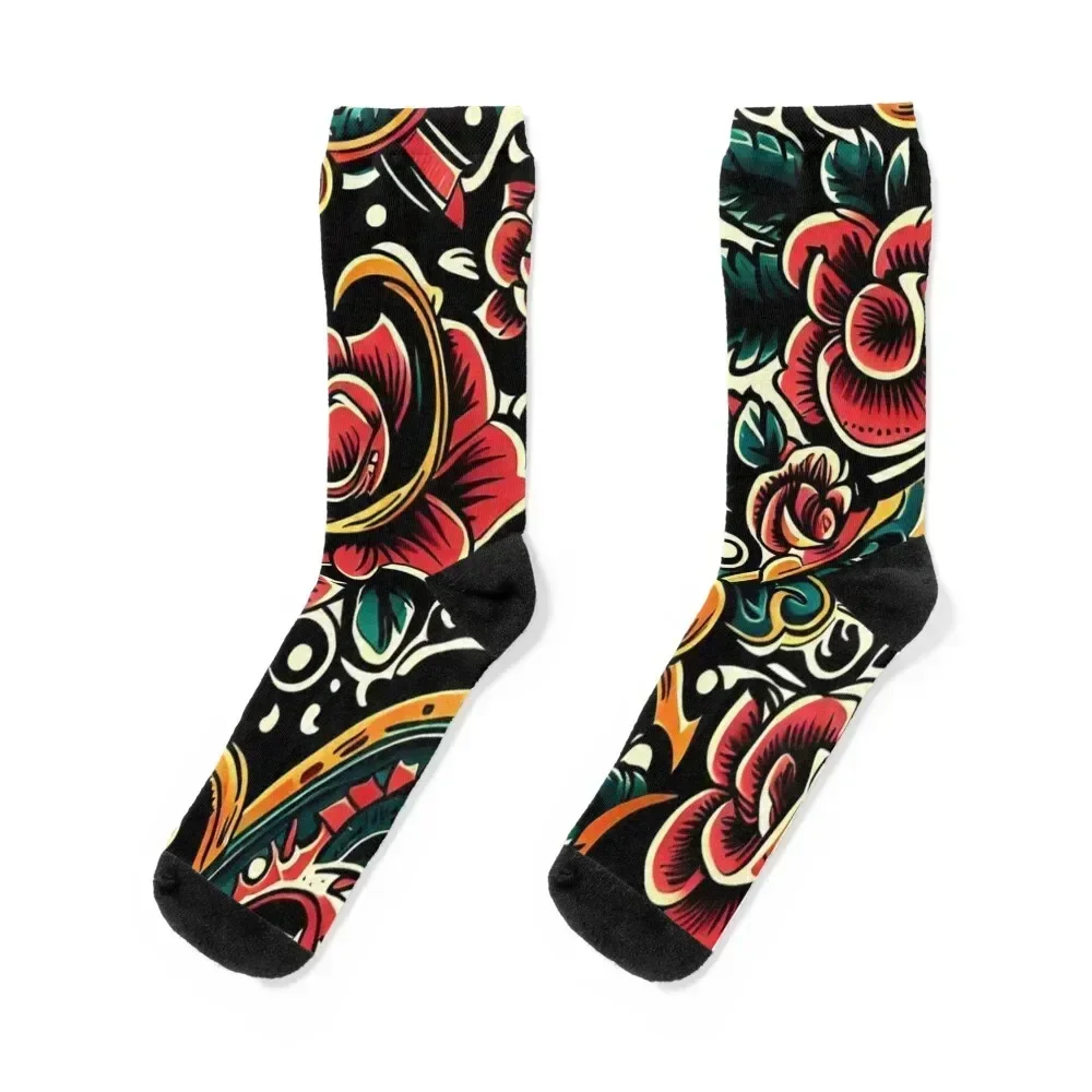 

Neo-Traditional Pattern #13 Socks summer funny gift kawaii sports and leisure Men's Socks Women's