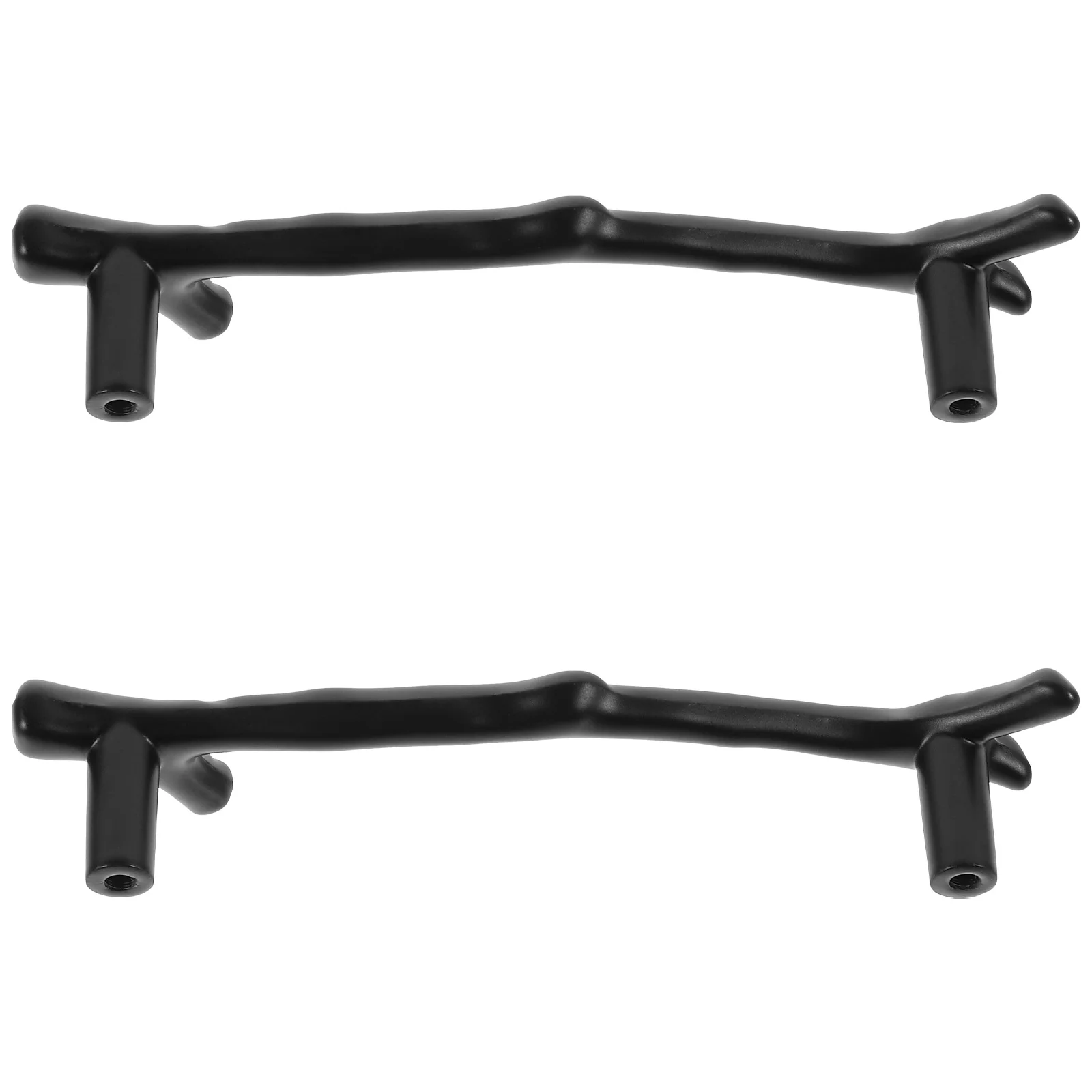 

2 Pcs Indoor Dresser Cabinet Handle Zinc Alloy Drawer Pulls Black Kitchen Handles