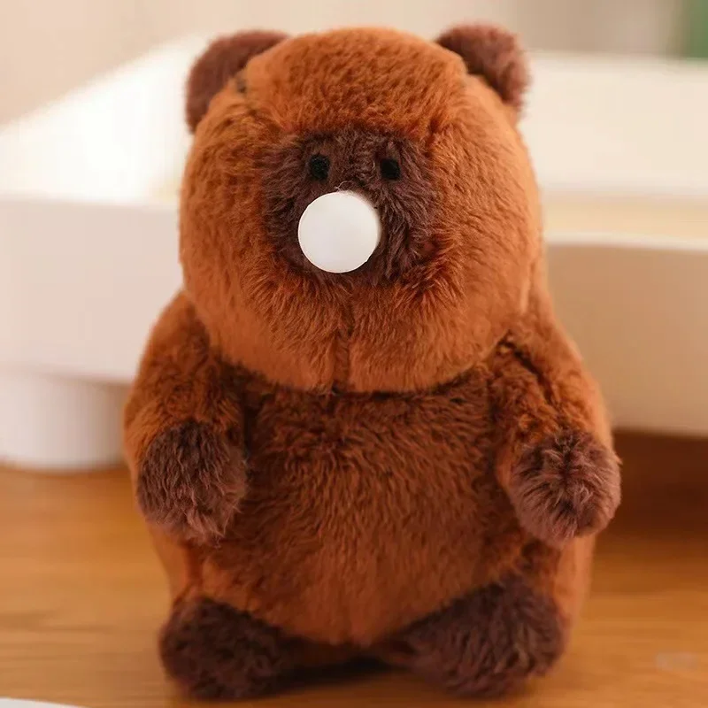 12cm Bubble Blowing Capybara Plush Toy Kawaii Pendant Fashion Plushie Doll Capibara Stuffed Animals Dolls Kid's Birthday Gift