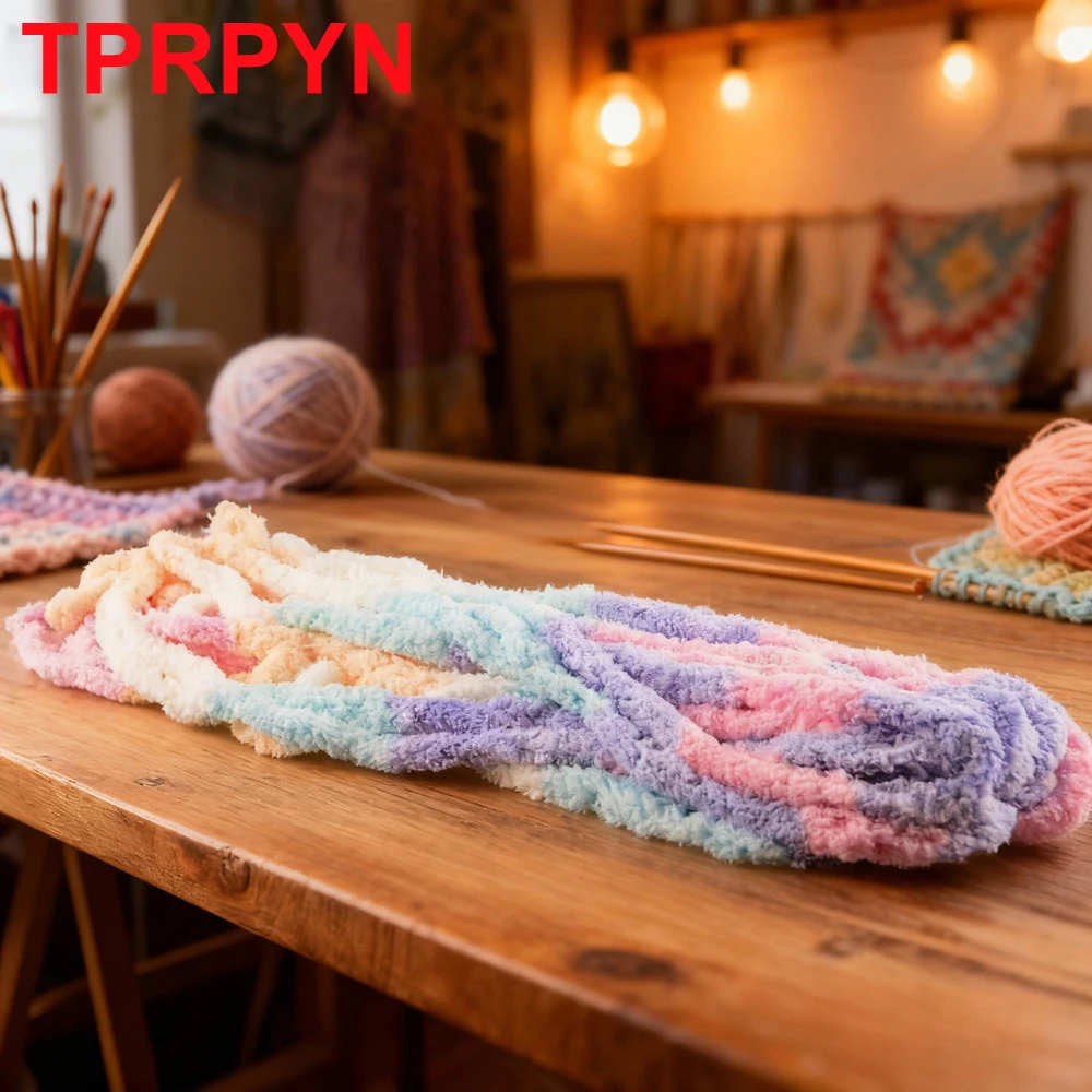 2Pcs Knitting Chunky Yarns Crochet line for Blanket Cushion mat Chenille extra Thick thread Soft Warm Crocheting Yarn Scarf