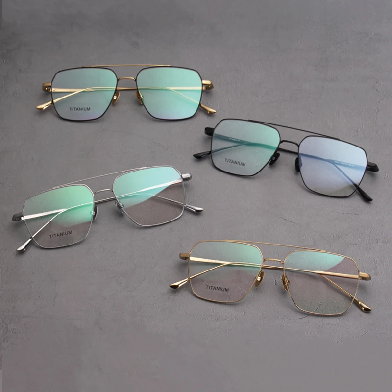 KUXA pilote lunettes optiques homme pur titane lunettes myopie lunettes Anti-reflet UV Prescription grande taille lunettes cadre