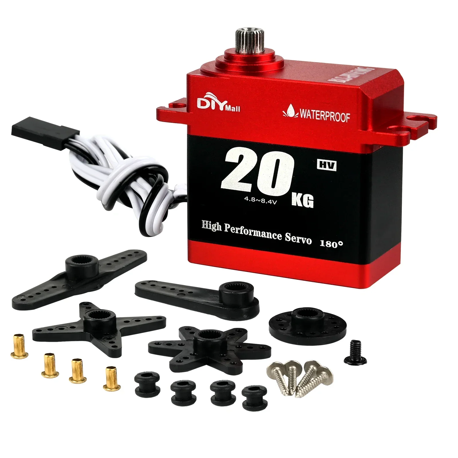 Servo digitale impermeabile da 20 kg TD-9420MG - Ingranaggio completamente in metallo ad alta velocità da 0,1 s per auto RC 1/8 1/10 1/12/Crawler/Baja (60B/70B)