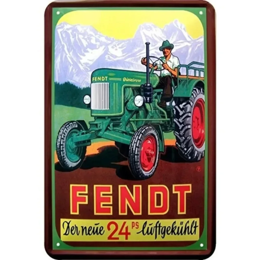 

Tin Sign Tractor Fendt Advertising Retro Metal Sheet Metal Sign