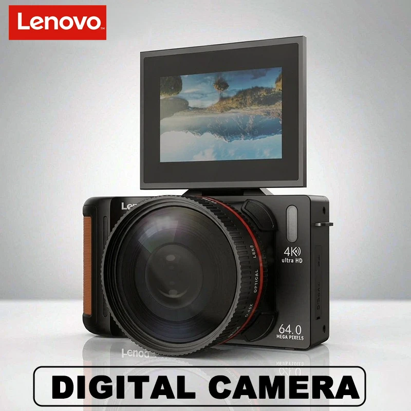 Lenovo R500 HD 1080P 3 inch Digital Camera Rechargeable Cameras with 18x Zoom Compact Camera 64MP for Student Beginner Camera