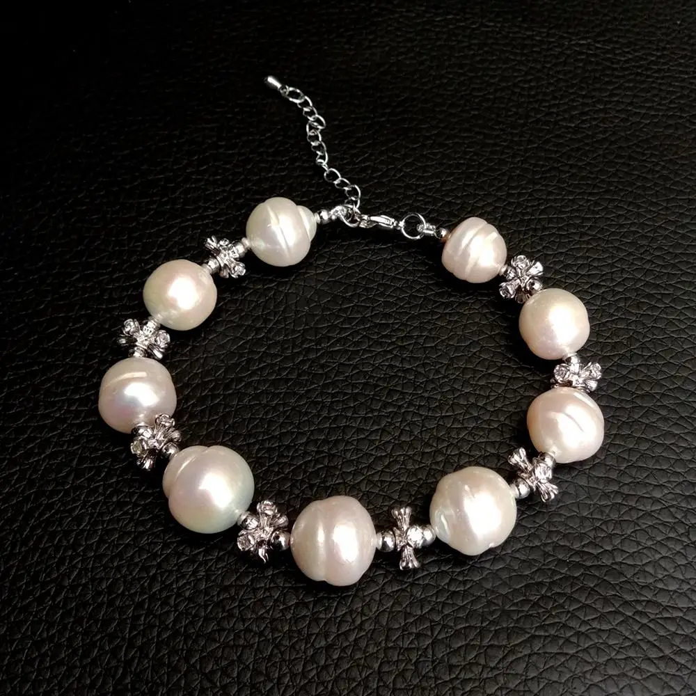 

Y·YING Cultured White Pearl Beaded Bracelet Minimalism Jewelry