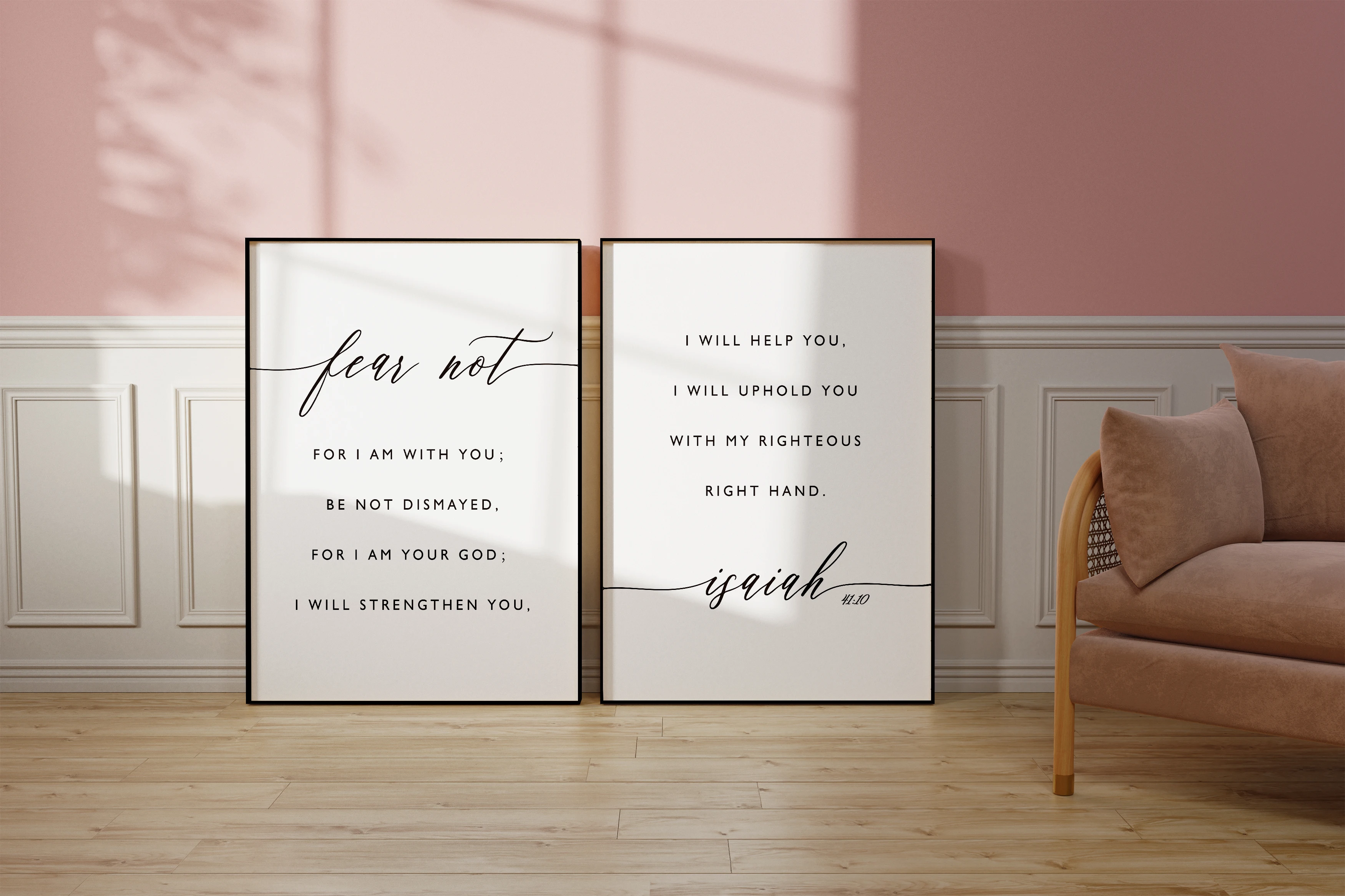 Jesaja 41:10 Bibelvers Wandkunst Drucke Leinwand Gemälde Poster Bild für Wohnzimmer Heimdekoration