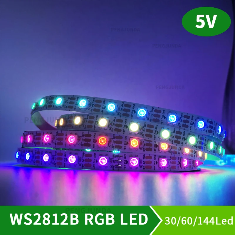 

LED Strips WS2812B DC5V ws2812 IC RGB Individually Addressable Led Strip Light Waterproof Diode Flexible Neon Led Tape Lamp