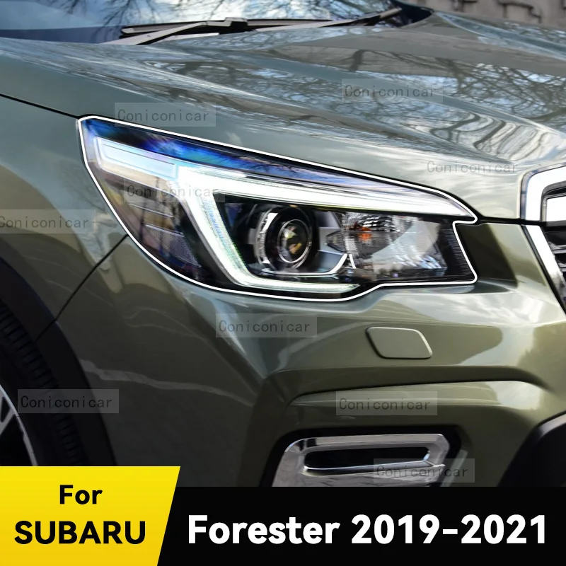 

For SUBARU Forester 2019-2021 Car Headlight Protective Cover Film Front Light Transparent TPU Headlamp Accessories Sticker