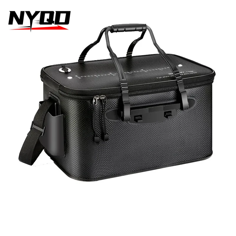 

Fishing Tools Foldable Live Fish Bucket EVA Sealing Waterproof Fish Bag Outdoor Angling Fishing Tank Box Bucket Fish Accessories