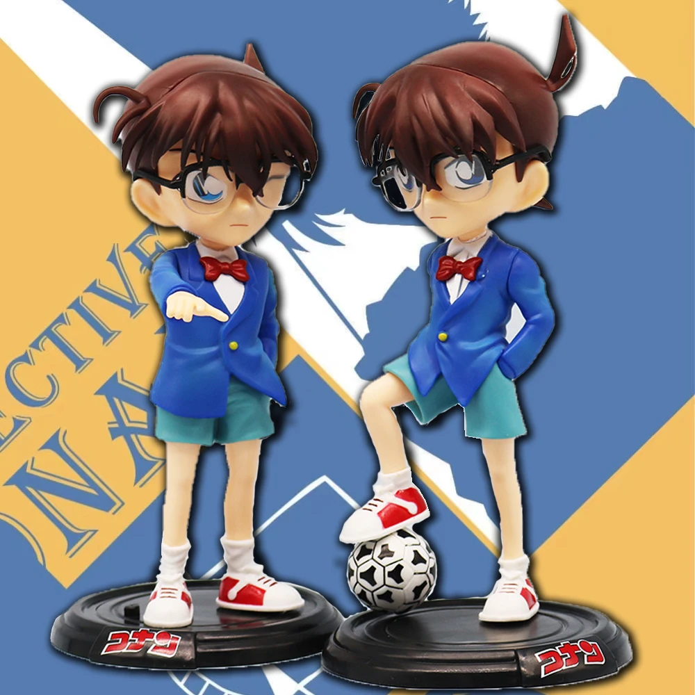 Detective Conan Anime Figure Conan Edogawa Action Figure Model Dolls Collection Kids Toys Car Ornament Kawaii Desktop Decoration