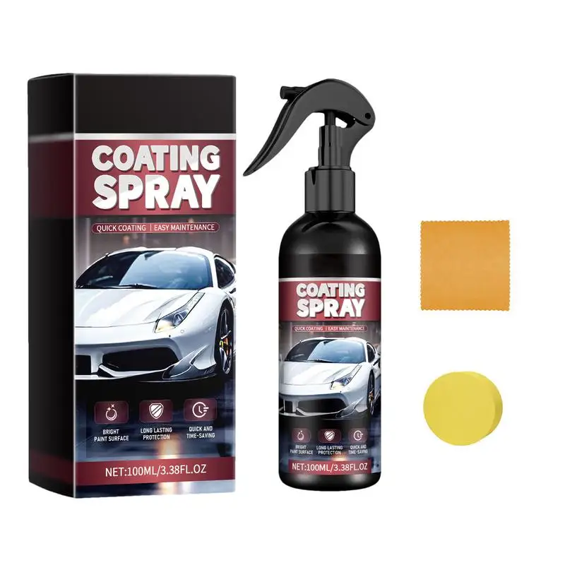 Spray De Limpeza De Revestimento De Carro, Agente Nano Polonês, Cera Rápida, Spray De Polimento Para Tintas E Rodas De Metal