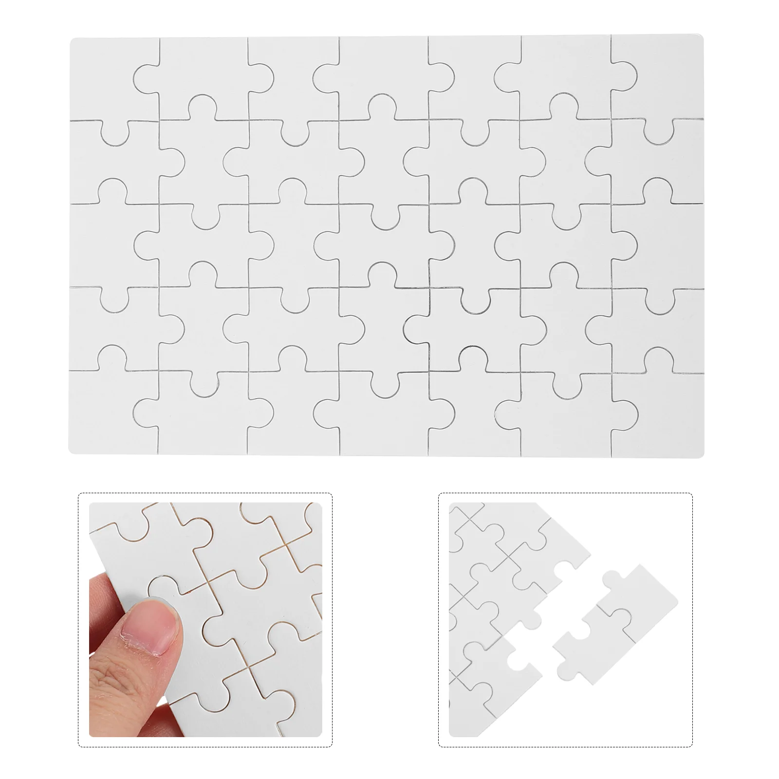 Paintable Puzzles DIY Blank Thermal Transfer Heat Craft Wood Sublimation Jigsaw