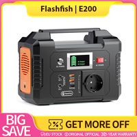 Flashfish E200 Portable Power Station, 200W 151Wh LiFePO4 Battery, AC/ DC/ USB Outputs, Modified Sine Wave, High Performance And Handy Power Source, Triple Rechargeable Modes Efficient Solar Generator
