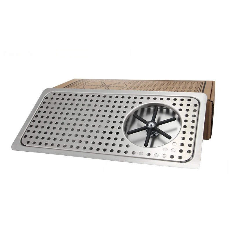 40cm stainless steel water connection drain tray cup washing machine café 304 stainless steel cup washer bar built-in