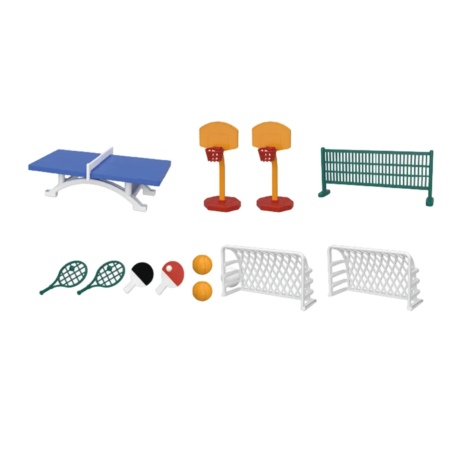 Dollhouse Miniature Sports Equipment for Kids, Habilidades motoras finas, Brinquedos esportivos