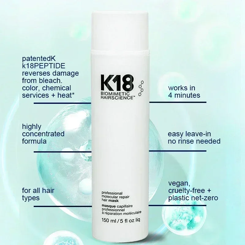 150ml Original K18 Shampoo-free Hair Mask Molecular Repair Broken Dry Hair Quickly Smooth Straightening  Hair Conditioner