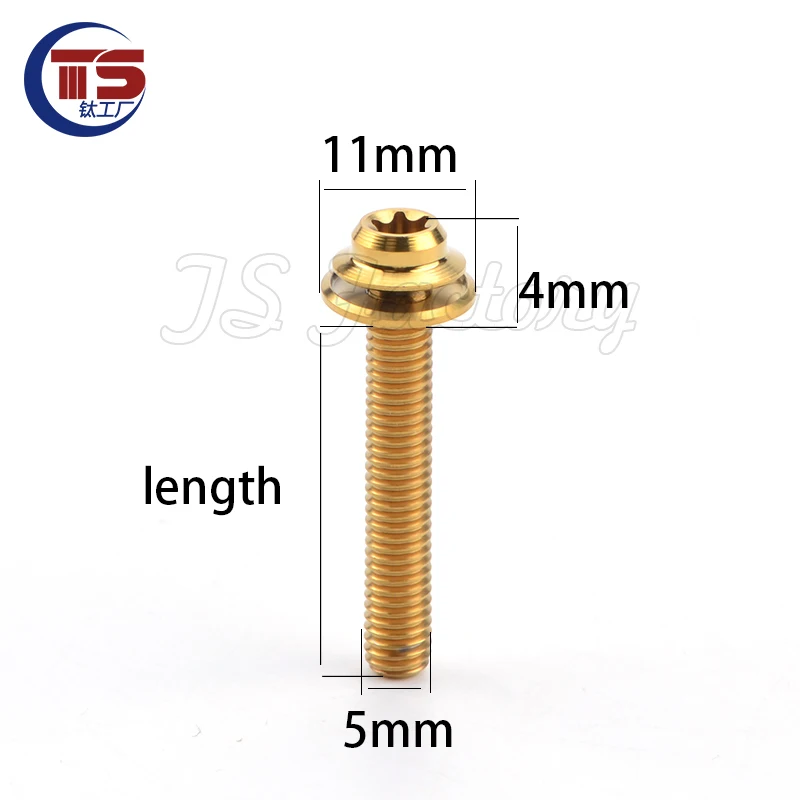 TS 10pcs titanium factory road car disc brake caliper fixing titanium alloy screws high hardness brake adapter titanium screws M