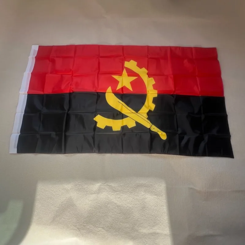 Angola flag 90x150cm AGO Flag hanging high quality 3x5 ft polyester polyester trim flag banner decoration