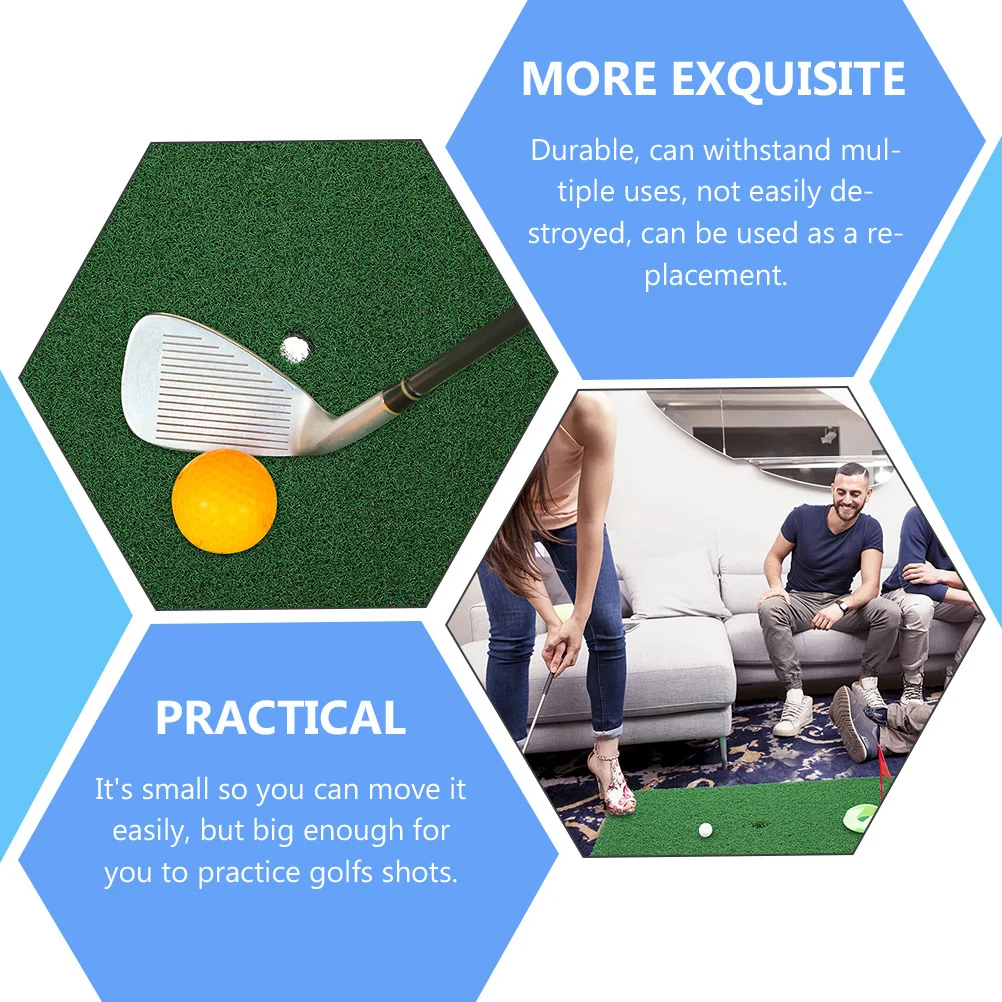 

2Pcs Artificial Turf Golf Mat Compact Lightweight Design Easy to Move Outdoor Backyard Golfing Practice Equipment for All Skill