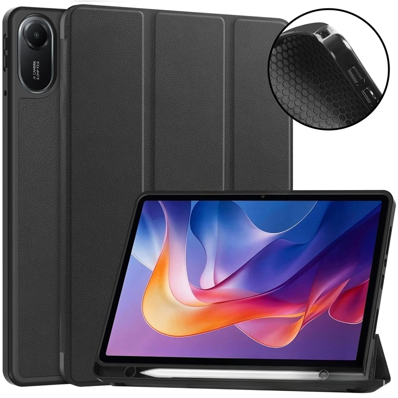 

Ударопрочный мягкий чехол из TPU для планшета Xiaomi Redmi Pad 2 2025 4G 11 дюймов с держателем для стилуса
