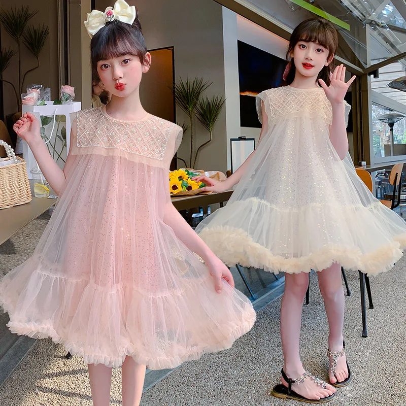 

Модное летнее платье для девочек, новый стиль, тонкое, милое, детская одежда, платье для малышек