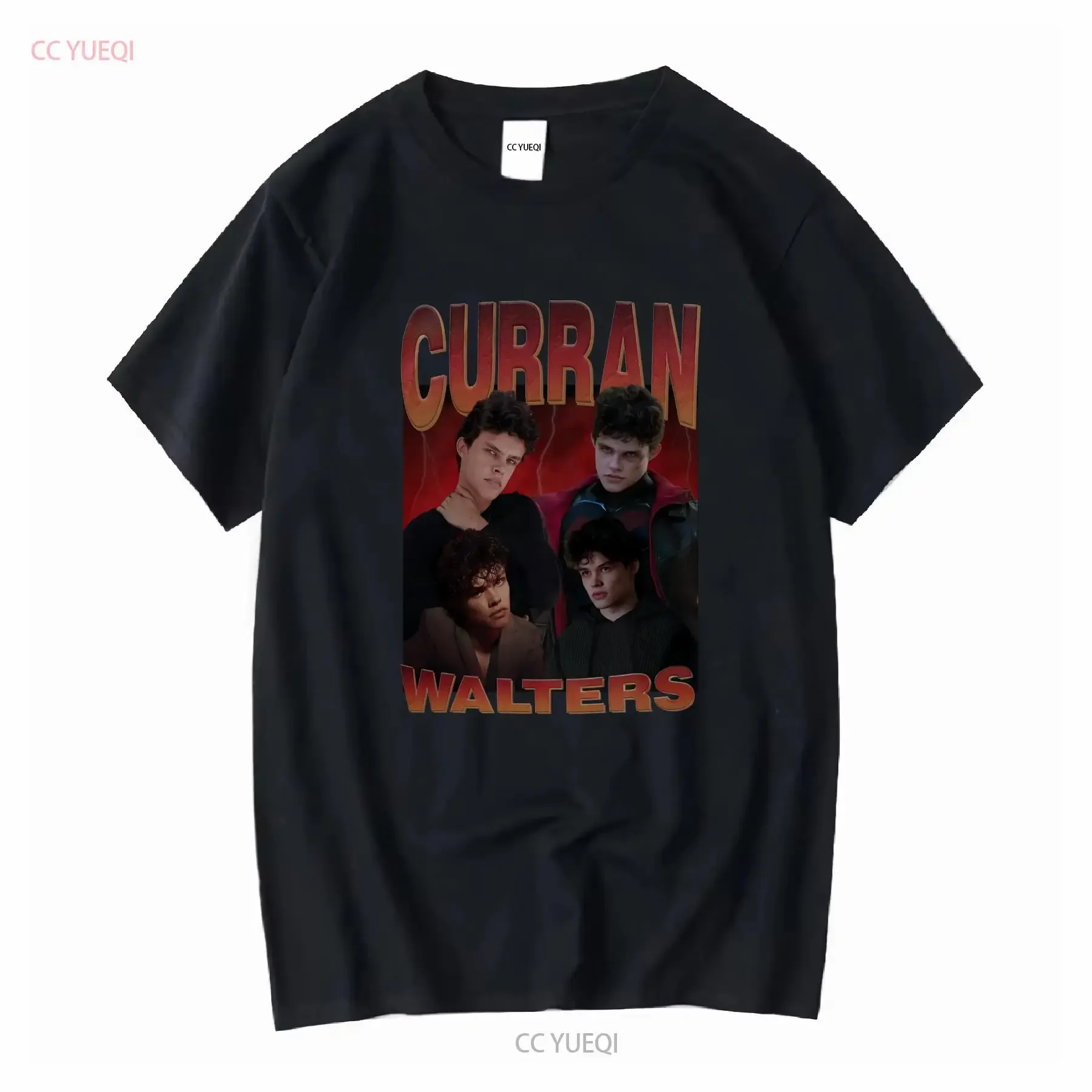 Curran Walters Camiseta SweaT Suéter Ropa de algodón Mangas largas o cortas vintage Lavado Estirado Versátil