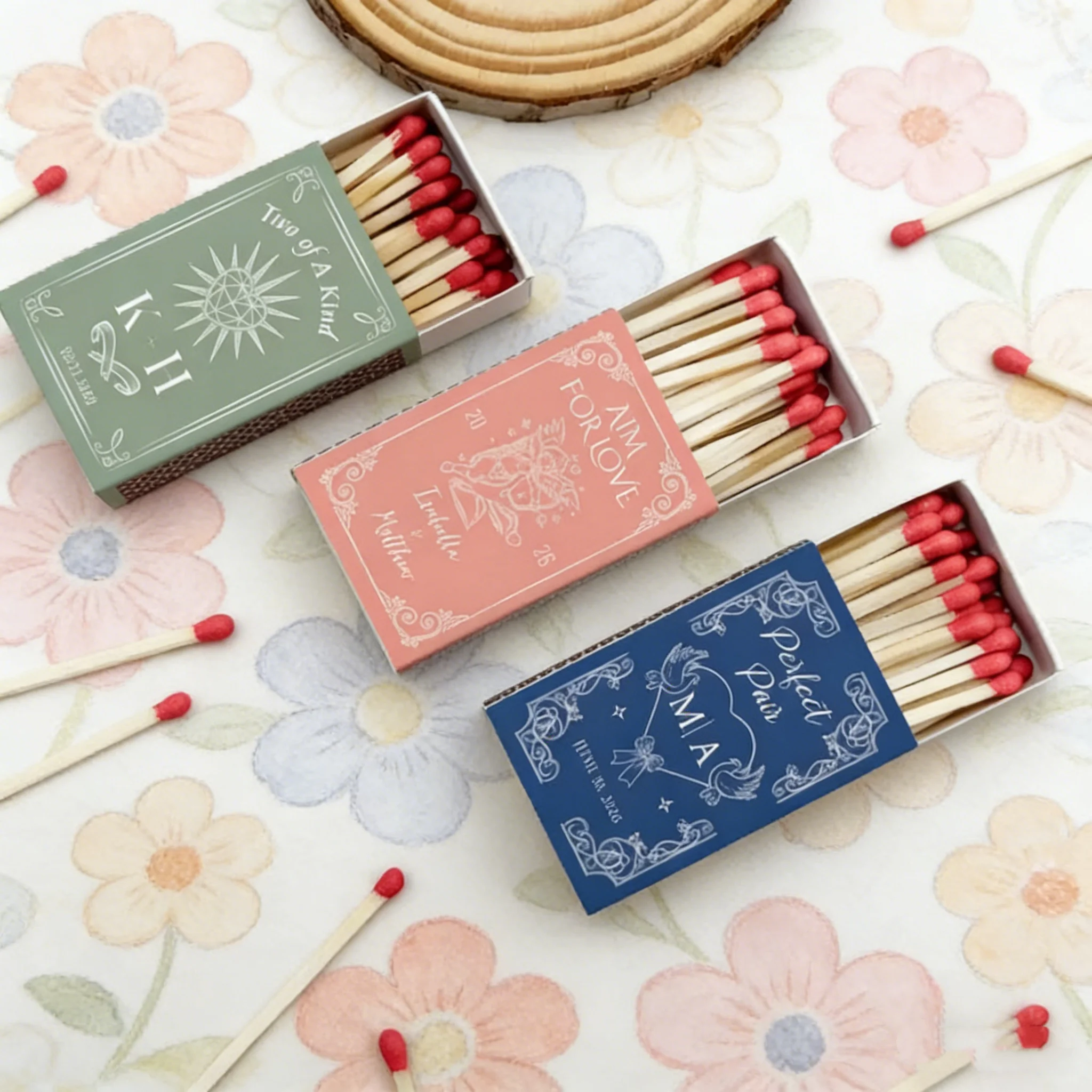 

Индивидуальные ретро-коробочки для свадебных спичек | Персонализированные винтажные подарки для гостей | Элегантные сувениры для свадьбы и помолвки