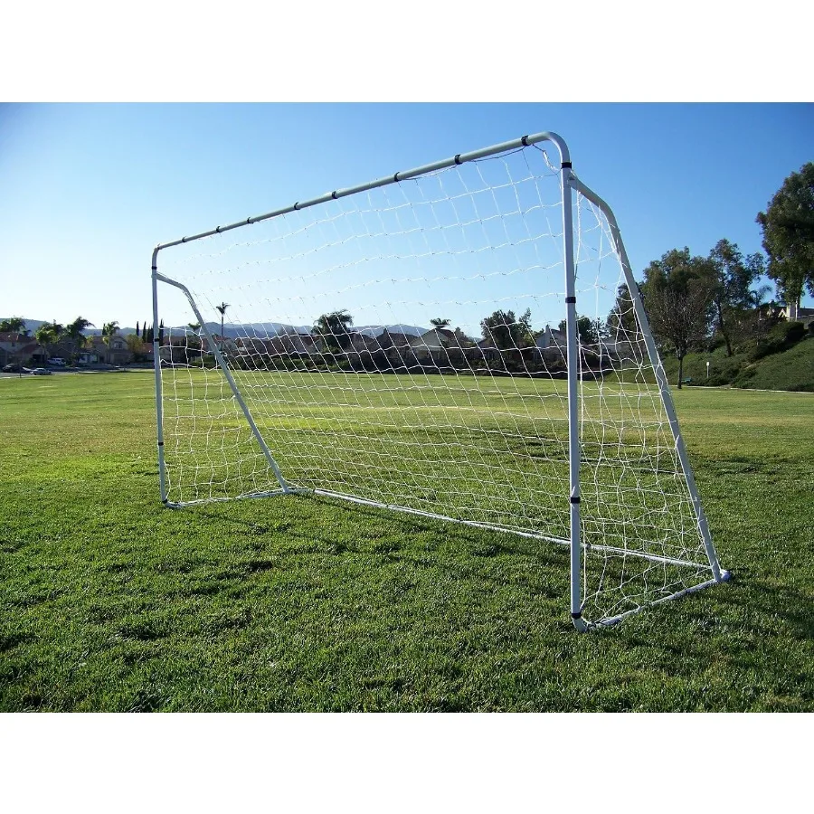 

12 x 6 Ft. Powder Coated Galvanized Steel Soccer Goal w/Net. 12x6 Foot AYSO Regulation Size Portable Training Aid. Ultimate Bac