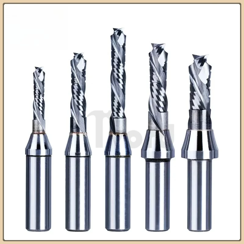 

1pc Compression Bit Composite Flute Chip Breaker Carbide Milling Cutter For Hard Wood Laminated Panel TCT Router Bit