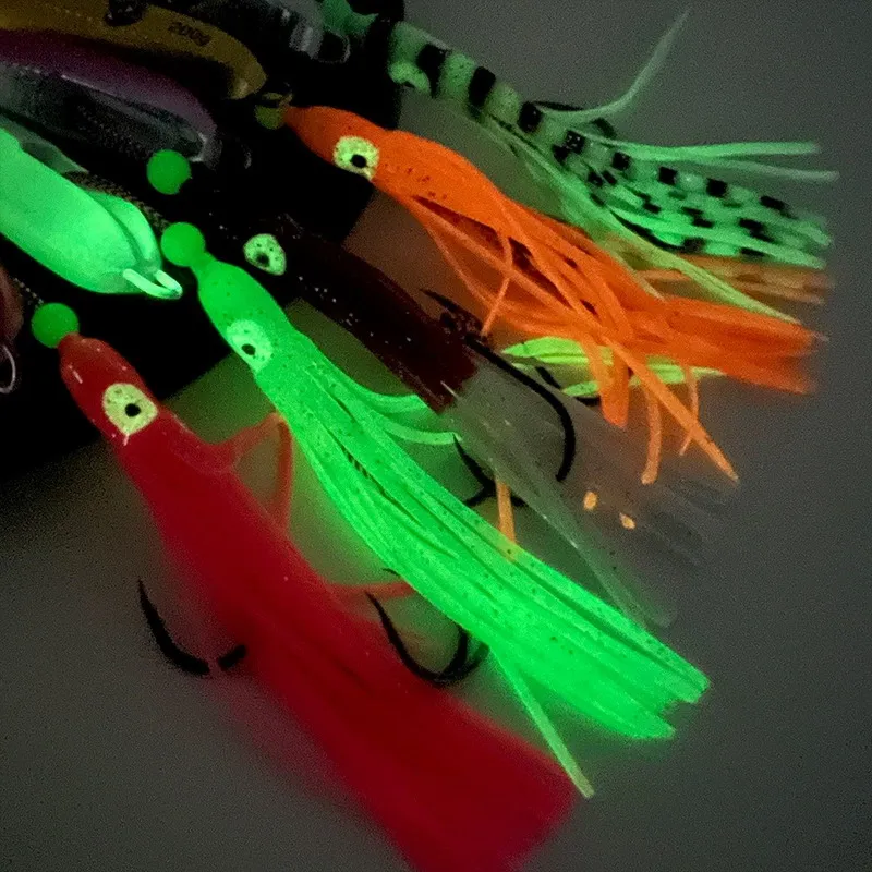 1Pcs Inchiku Jig Lures 40g-200g Slow Metal Jig Luminous Squid Hook Sinking Saltwater Spinning Fishing for Marlin Snapper Grouper view 6