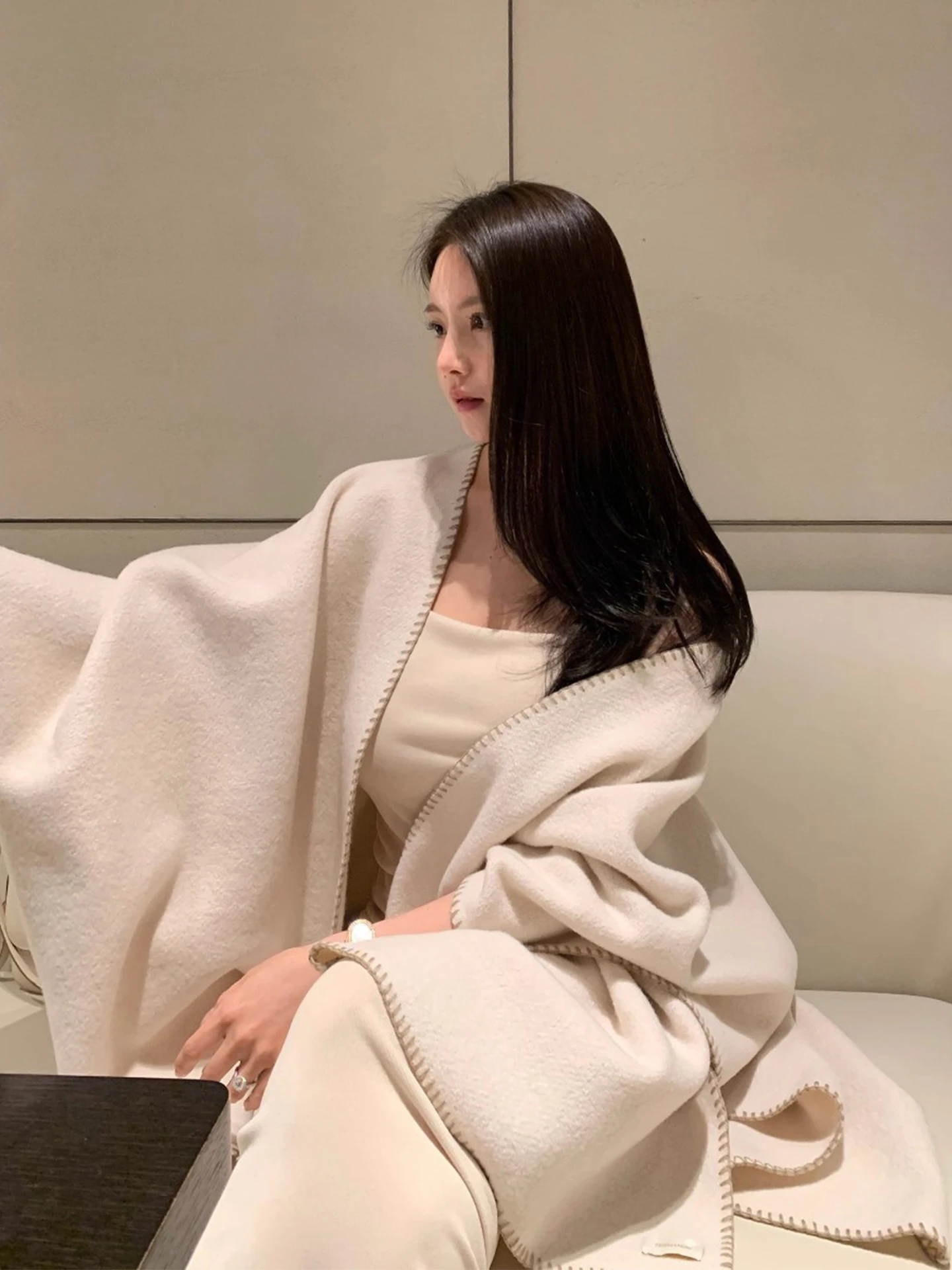 

Женский свободный крой, шерстяной топ Jaet Design Sensation Lo oulder Sle, зимний новый модный универсальный свободный топ