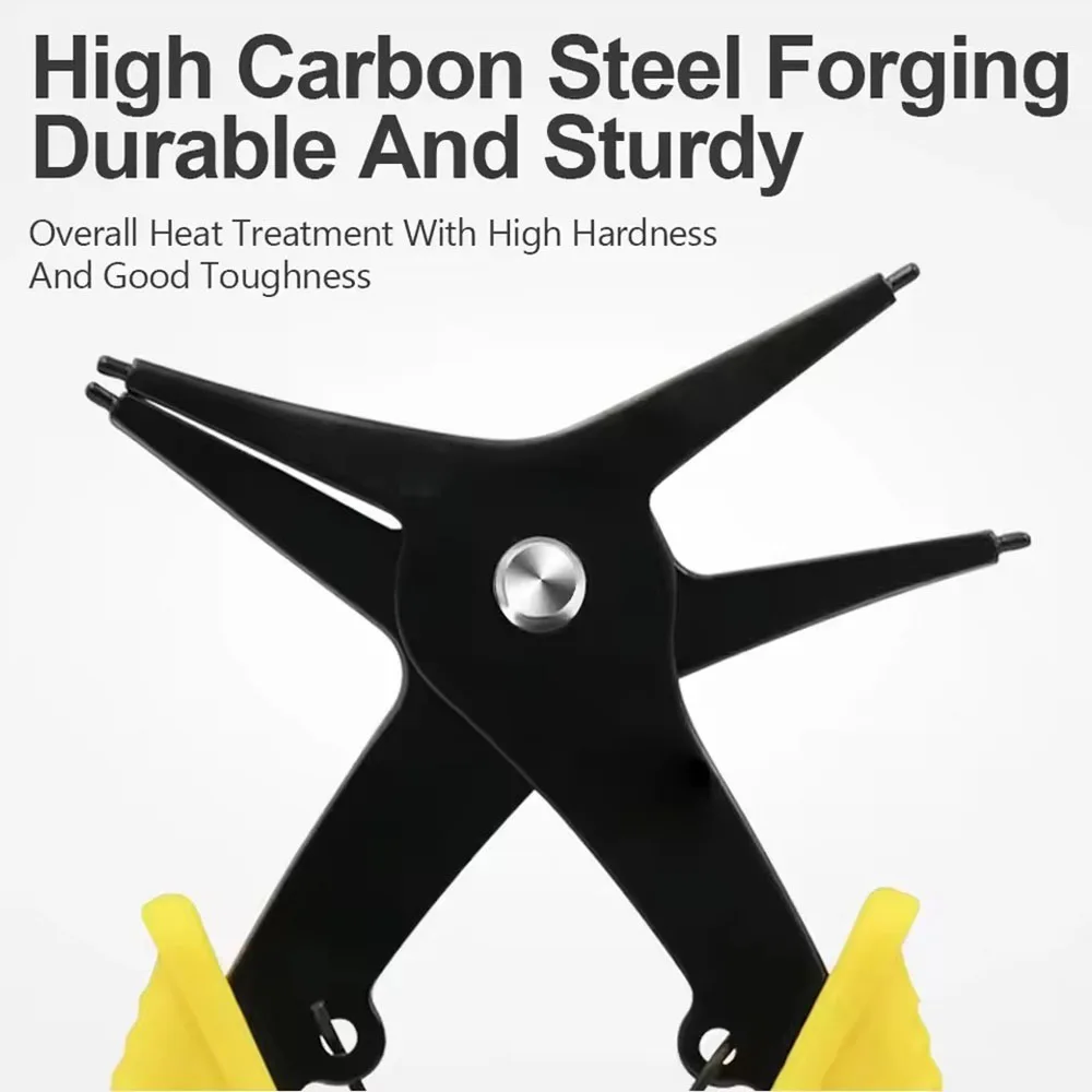 أجهزة Alicates con resorte interno y externno anillos a pressure de doble prop senso herramientas de montaje y desmontaje 2 en 1 #1